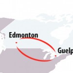Partial map of Pierre Poutine's travels